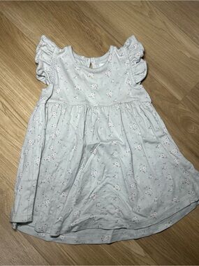Jamie Kay Pale Blue Floral Ruffle-Sleeve Dress